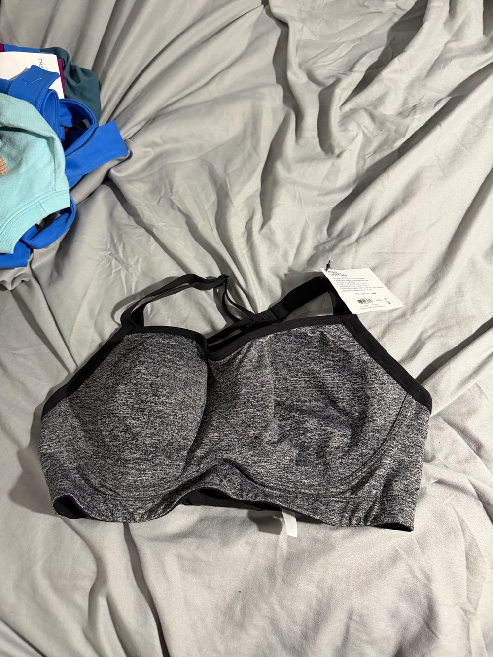 Victoria's Secret Heather Charcoal Seamless Sports Bra